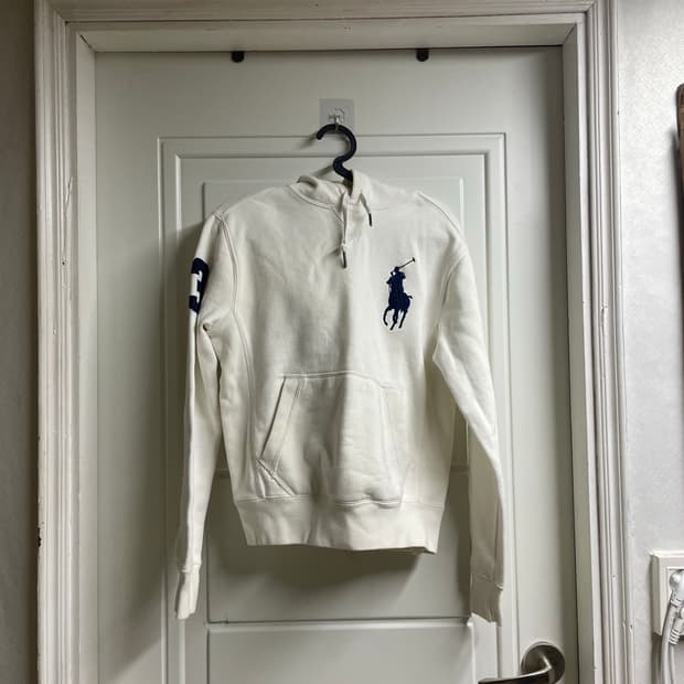 폴로 랄프로렌 빅포니 흰색 후드티