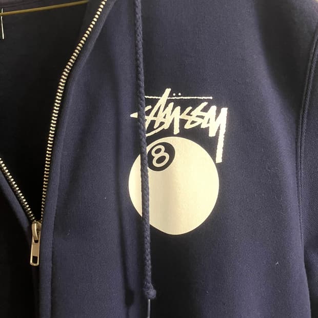 스투시 8볼 후드집업 네이비