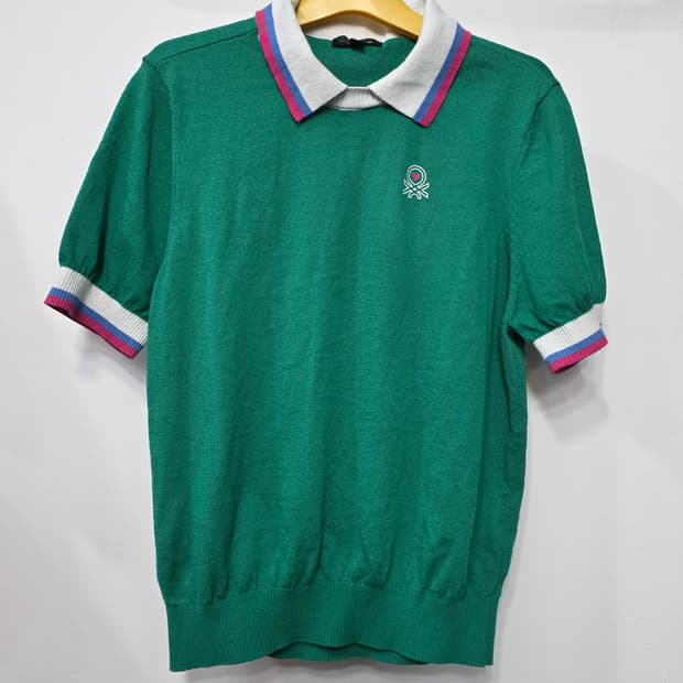 베네통 여성 반팔 니트