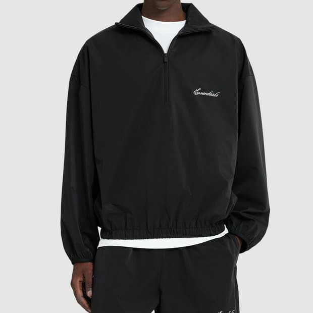 [M] 피어오브갓 에센셜 스포티 나일론 하프 집업 점퍼 아노락