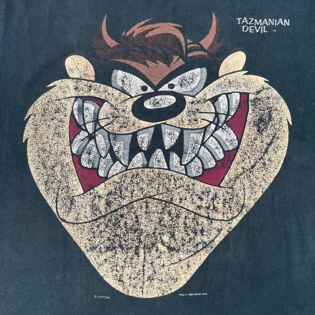 빈티지 워너브로스 Tazmanian Devil 반팔
