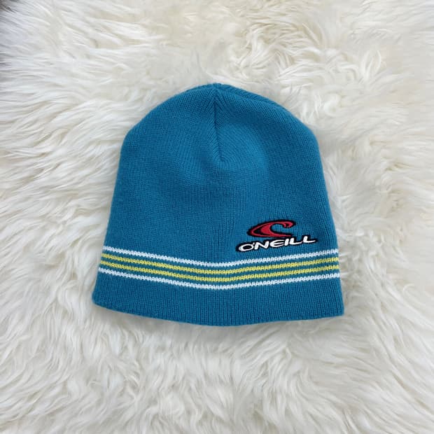 JPN 블루 로고 라인 비니