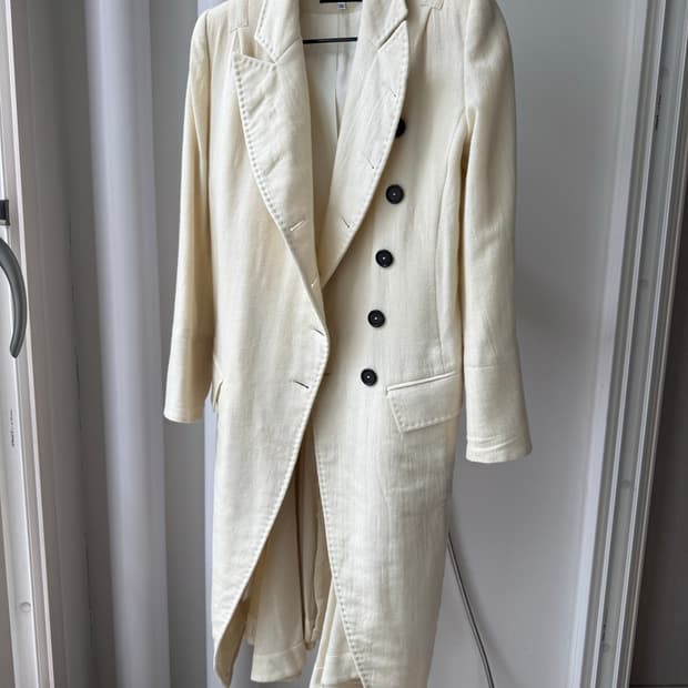 앤드뮐미스터 화이트 울 코트 size 36