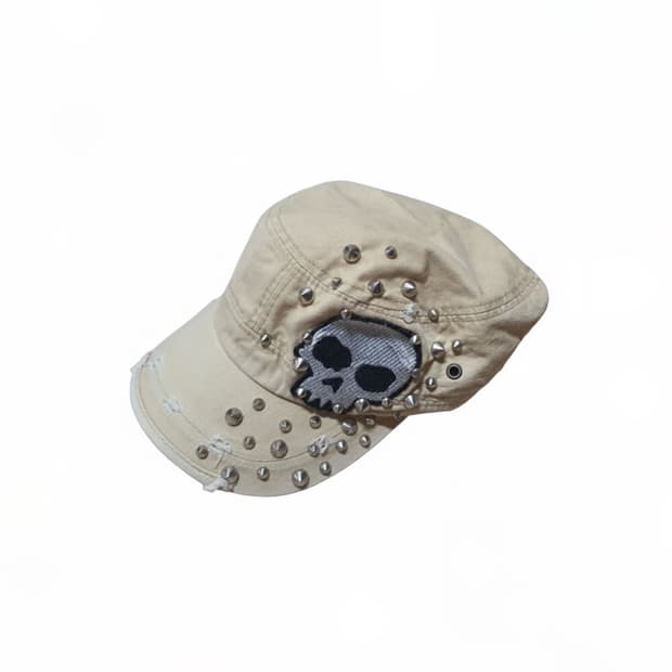 Y2k 해골 스터드 캡