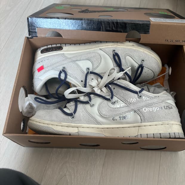 나이키 오프화이트 덩크 로우 265