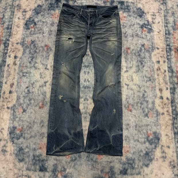 Fuga 00s archive whisker boot cut denim