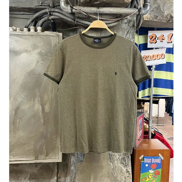 폴로 랄프로렌 라운드넥 반팔티 카키 M #csz3830