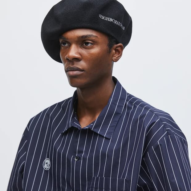 새상품 네이버후드 SUMMER BERET BLACK 라지 사이즈