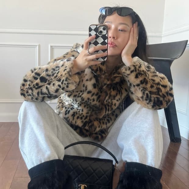 마지셔우드 레오파드 퍼자켓 택달린 새상품 팝니다 1사이즈