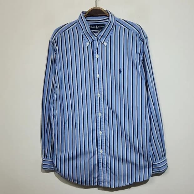 (L) 랄프로렌 폴로 셔츠 스트라이프 로고 남방 캐주얼 