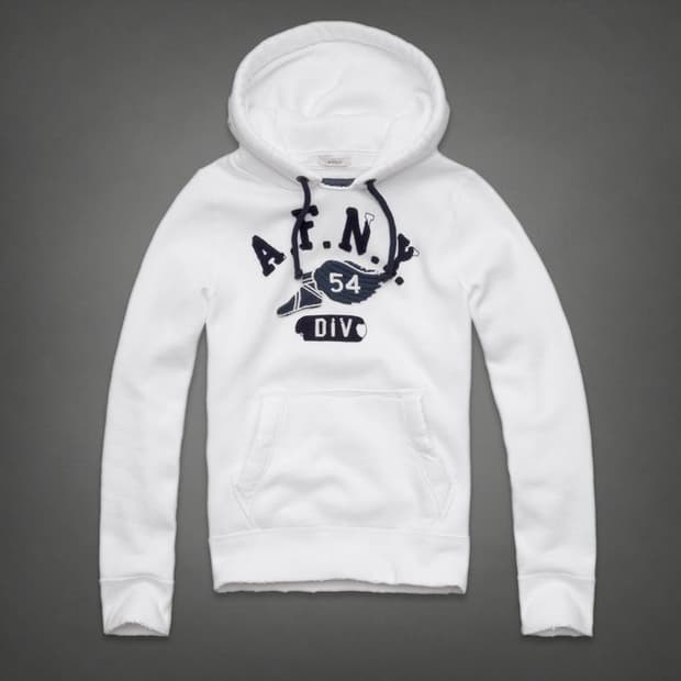 아베크롬비 후드 데미지 화이트M