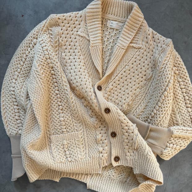 NANUSHKA 나나서카 아란 케이블 리메이크 오버사이즈 가디건