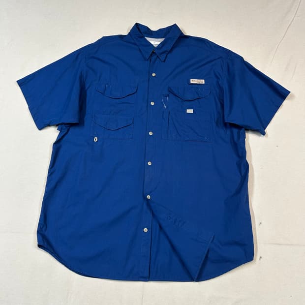 XXL) 컬럼비아 PFG 멀티포켓 낚시 아웃도어 바하마 셔츠