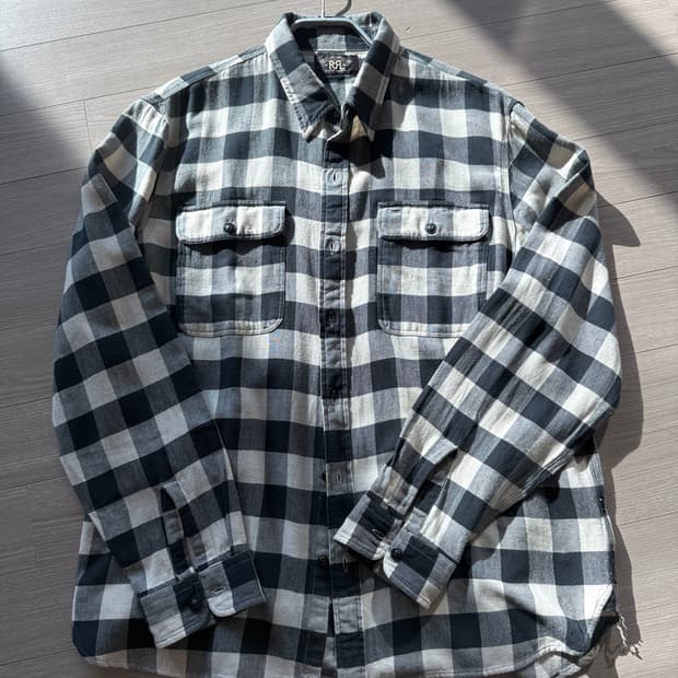 더블알엘 버팔로 체크 트윌 셔츠 xl