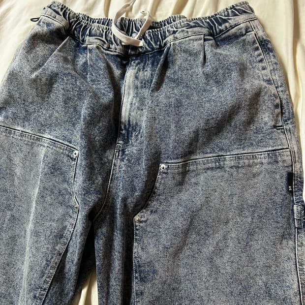 DC 스케이트보드 워싱 밴딩 데님팬츠 