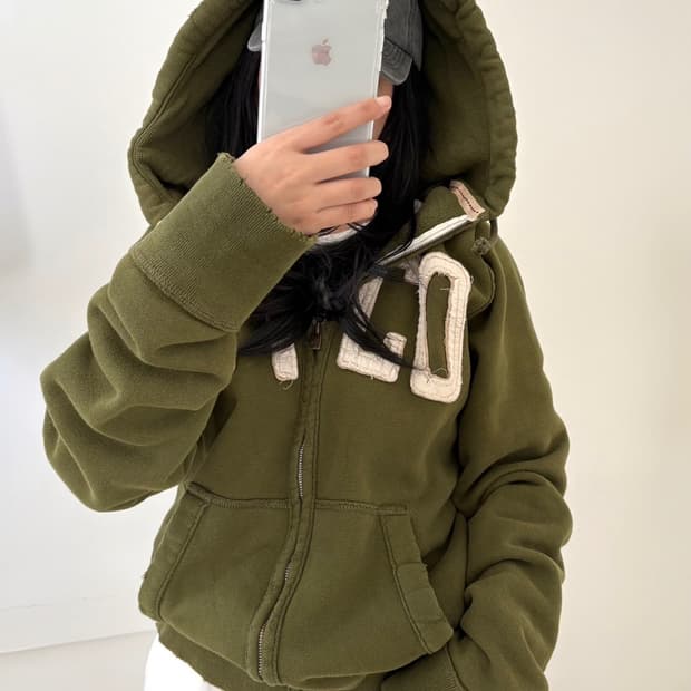 홀리스터 카키 후드집업