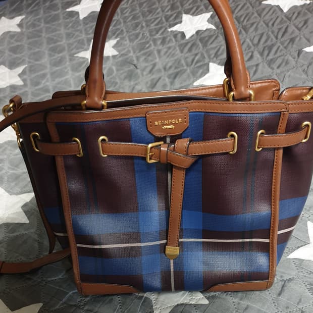 빈폴 헤릿 클래식체크 도트겸 크로스백 (수지백)