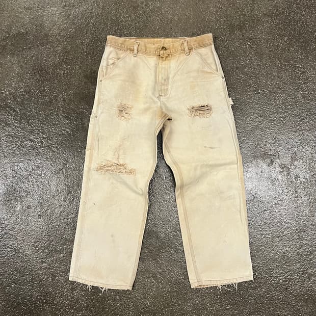 90s Carhartt 데미지 카펜터 팬츠 (32“)