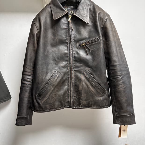 (새상품) RRL 더블알엘 뉴스보이레더자켓 M
