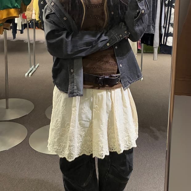 M)Kriff Mayer vintage 여성 흑청 데님 셔츠