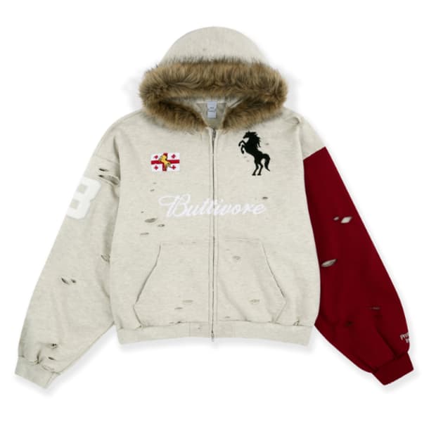 [3] 프로토콜 인덱스 버티보어 퍼 리닝 집 후드 오트밀 멜란지