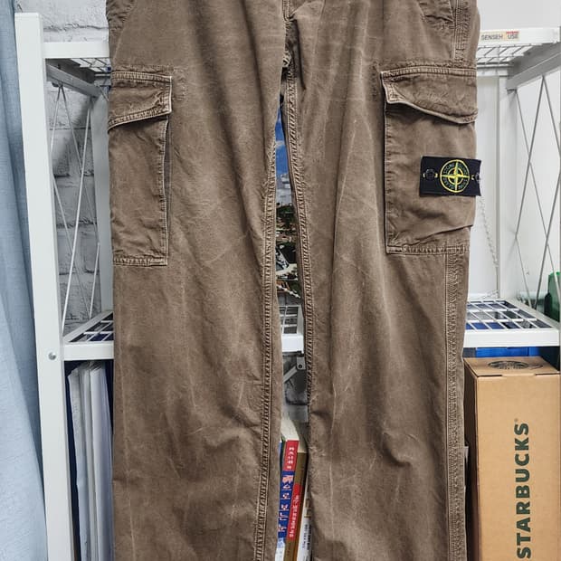 스톤아일랜드 카고팬츠 34 워싱 와펜 슬림핏 코튼팬츠 MM36
