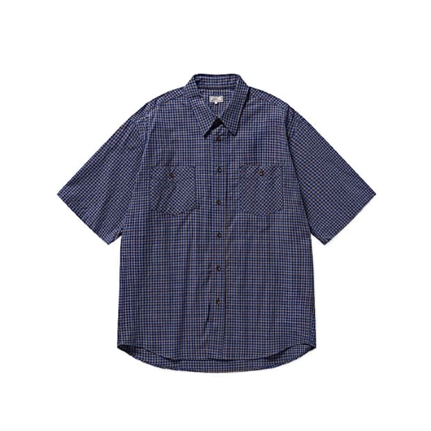 (1회착 택포가격) 필프 투톤 체크셔츠 블루 L