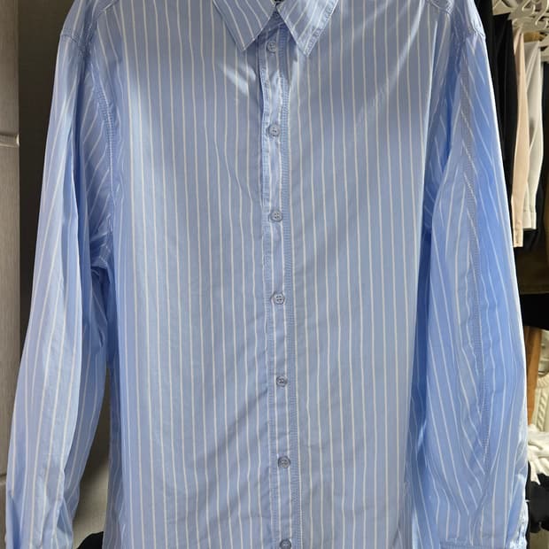 자라 아더에러 스트라이프 포플린 셔츠