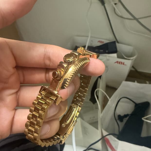 드바스크 골드 유광팔찌