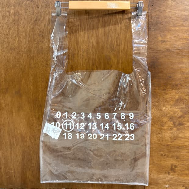 메종 마르지엘라 넘버 프린트 PVC 쇼퍼백