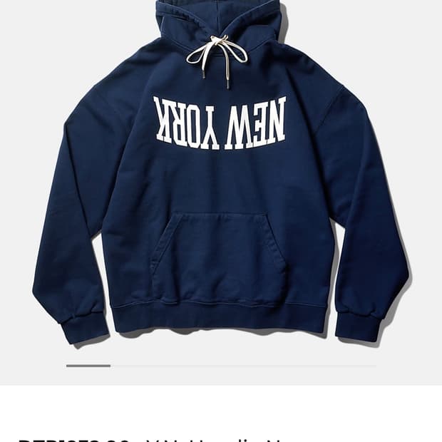 듀테로 뉴욕 후드티 네이비 m