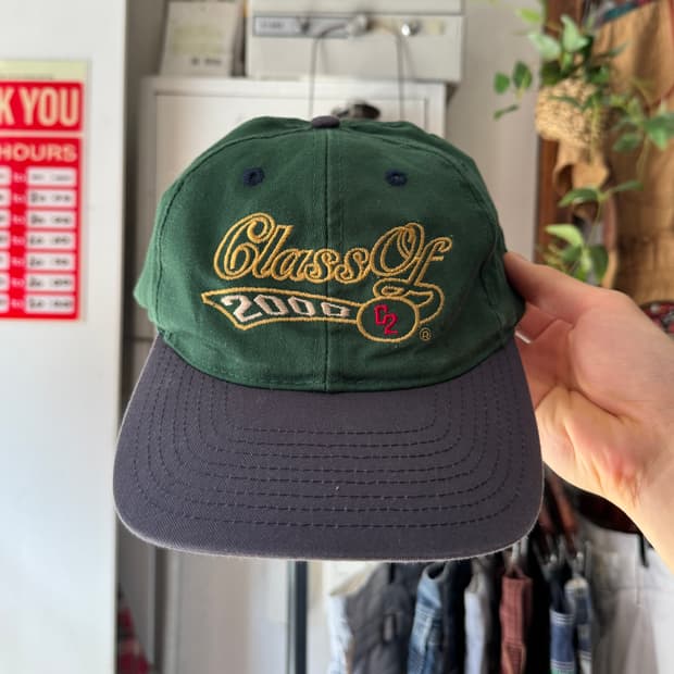 USA 빈티지 Class Of 2000 그린 볼캡
