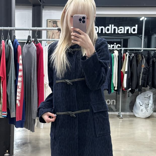 히스테릭 글래머 레오파드 더블 코트