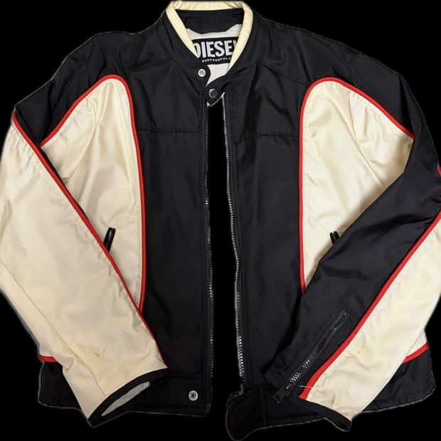 [XXL]디젤 J-블링크 컬러블록 나일론 바이커자켓