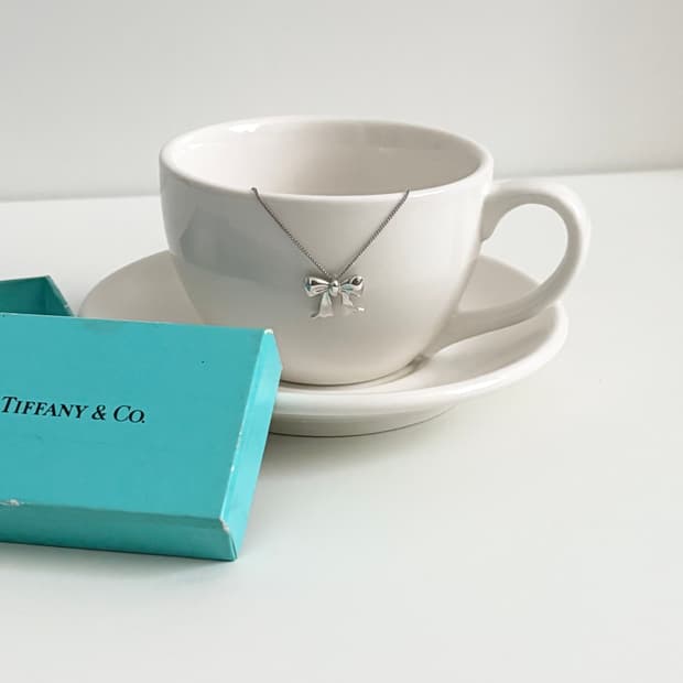 티파니앤코 리본 실버 목걸이(SV925)