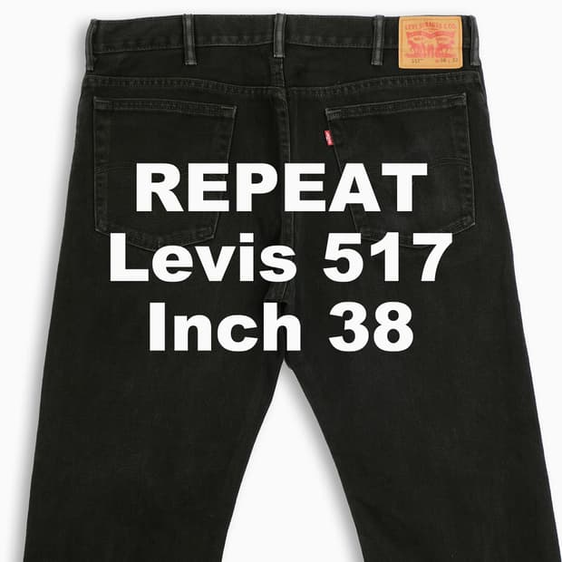 빈티지 리바이스 517 흑청 블랙진 38 인치 LV5173872