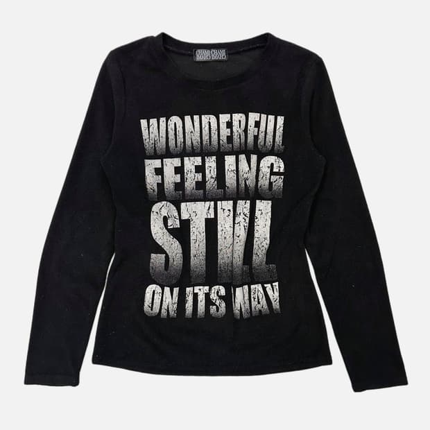 grunge lettering fleece t-shirt