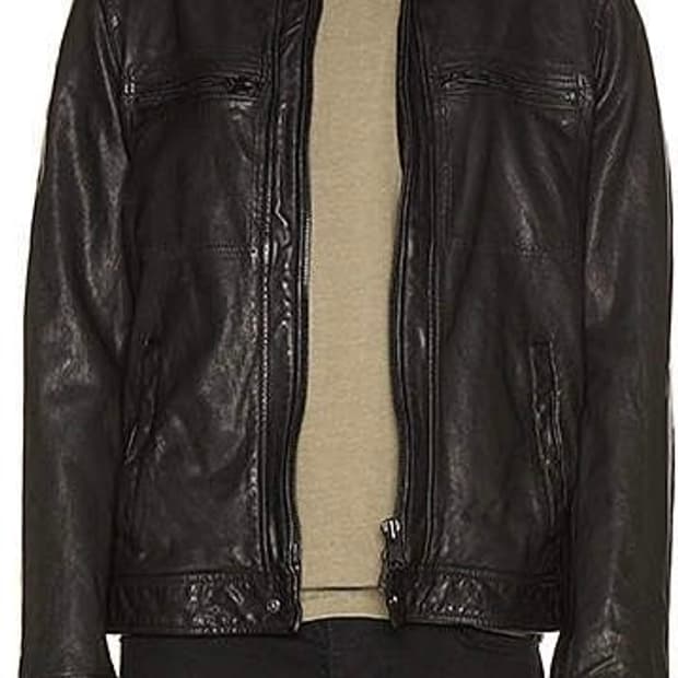 ALLSAINTS LARK LEATHER JACKET XL