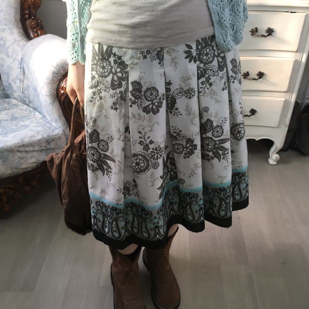 jpn vintage oriental flower pattern sk