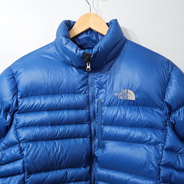 노스페이스 900필 구스다운 패딩 블루 110