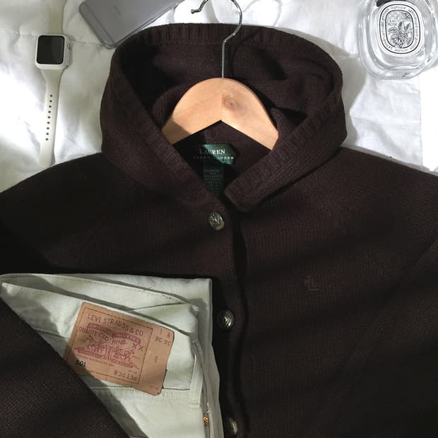 (WOMAN) 폴로랄프로렌 후드 니트가디건 M