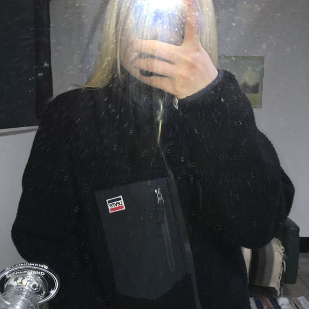 투티/0288 리바이스 플리스 오리지널 집업 블랙 후리스 반폴라