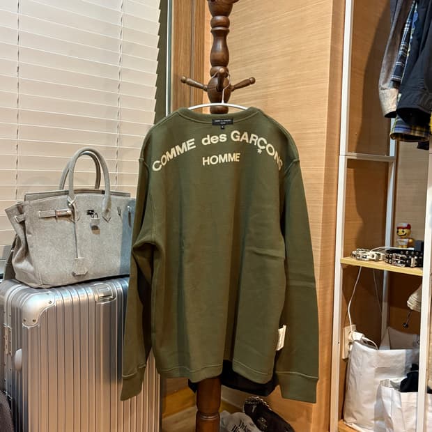 L ] 07fw 꼼데가르송 옴므 인사이드 아웃 와플 니트 롱슬리브
