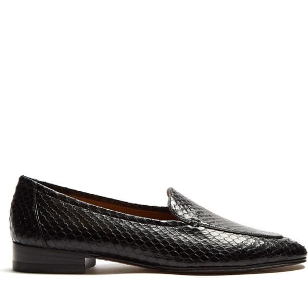 the row “adam” snakeskins loafers