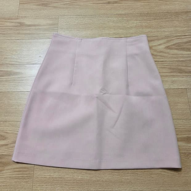 핑크색 H라인 스커트