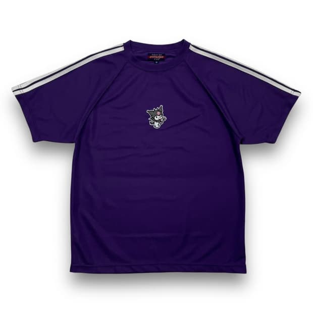 C.P.S 쿠로미 빈티지 트랙 반팔 퍼플 삼선 티셔츠