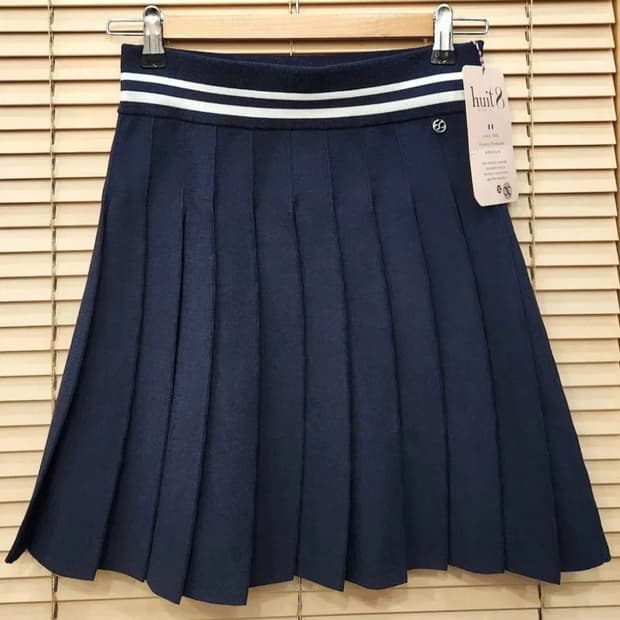 (새상품)위뜨8 니트 플리츠스커트 골프스커트