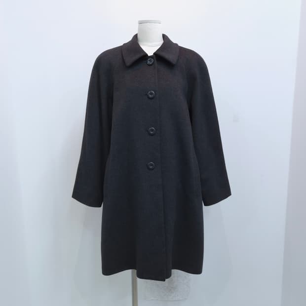 캐시미어 차콜 라글란 롱코트