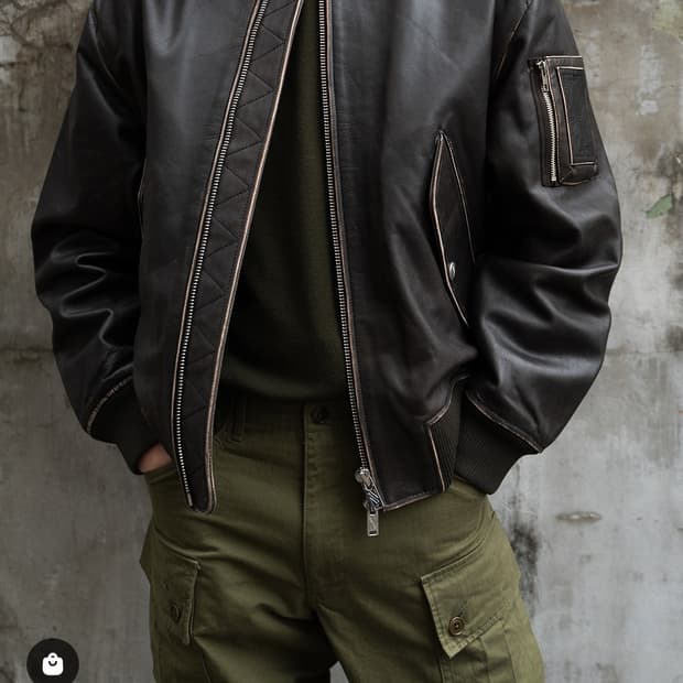 바라쿠타 레더자켓 ma-1 새거