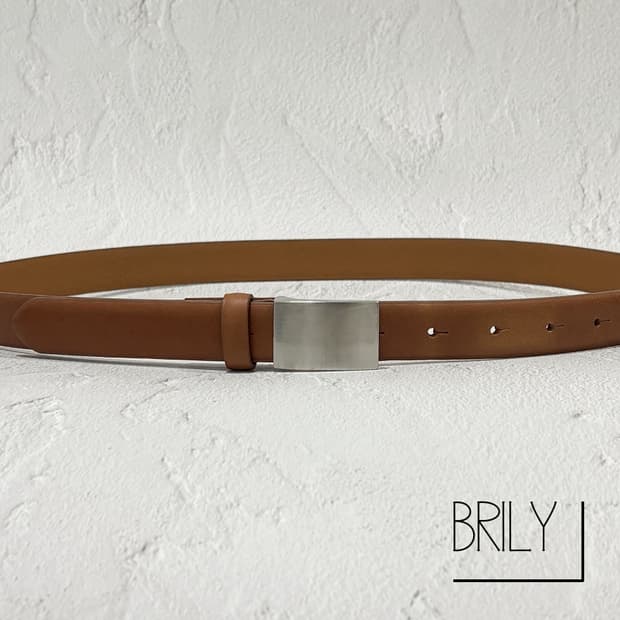 [Unisex] CLAY 미니멀 오브제 이태리 베지터블 가죽 베이직 벨트